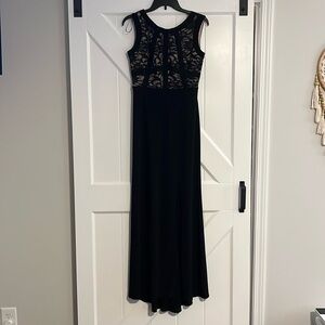 Morgan & Co Black and Nude Formal Dress